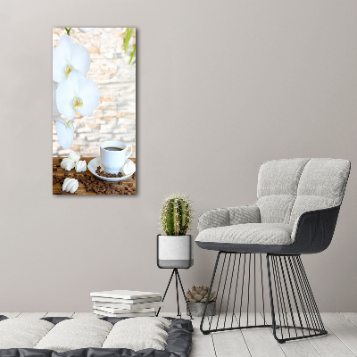 Foto auf leinwand vertikales Eine Tasse Kaffee