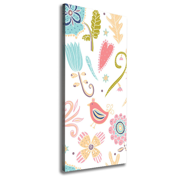 Foto auf leinwand vertikales Pflanzen und Vögel