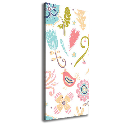 Foto auf leinwand vertikales Pflanzen und Vögel