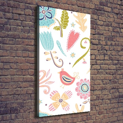 Foto auf leinwand vertikales Pflanzen und Vögel