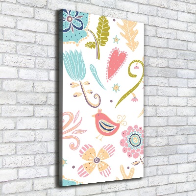 Foto auf leinwand vertikales Pflanzen und Vögel