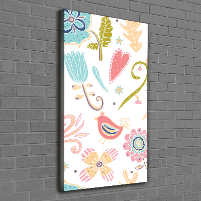 Foto auf leinwand vertikales Pflanzen und Vögel