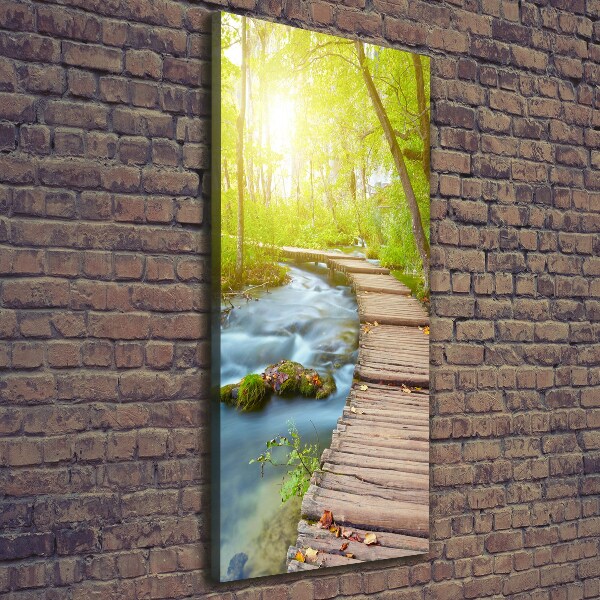 Wandbild vertikales Pfad im Wald