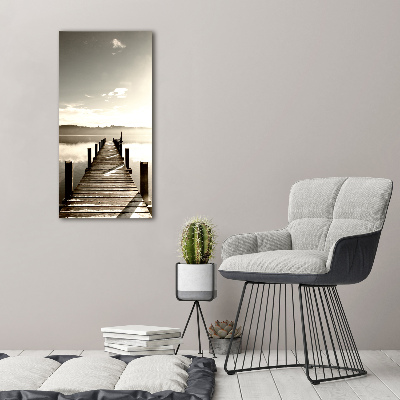 Foto leinwand vertikales Holzsteg