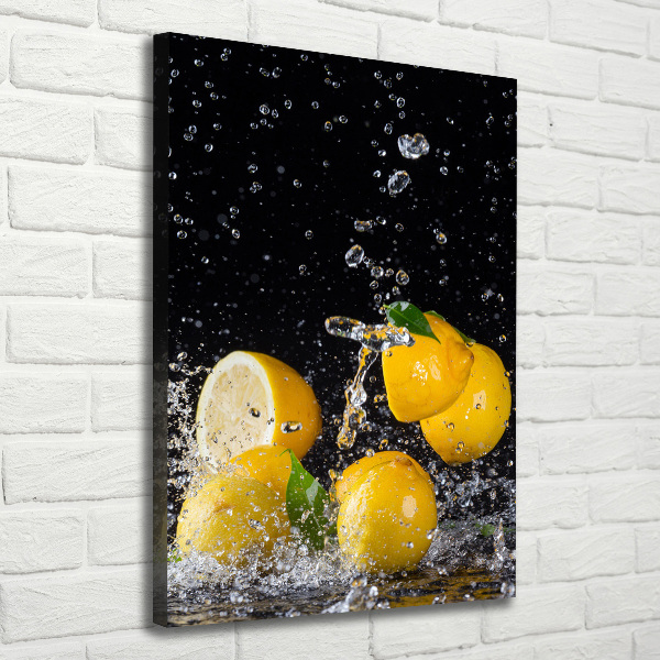 Foto leinwand vertikales Zitrone