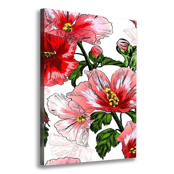 Foto leinwand vertikales Hibiskus
