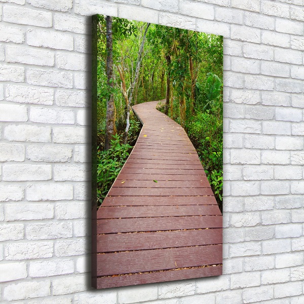 Wandbild vertikales Dschungelpfad