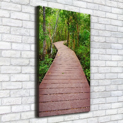 Wandbild vertikales Dschungelpfad