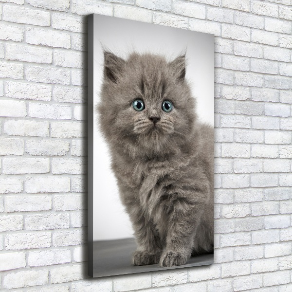 Foto auf leinwand vertikales Graue britische Katze