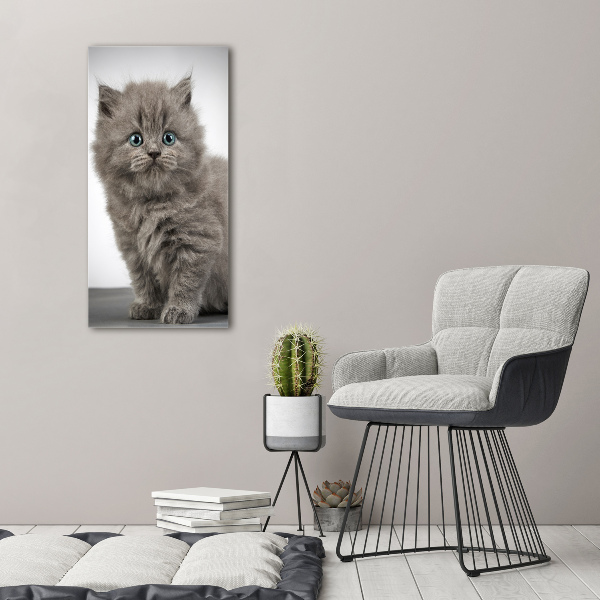 Foto auf leinwand vertikales Graue britische Katze