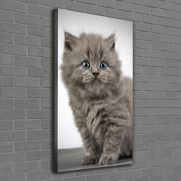 Foto auf leinwand vertikales Graue britische Katze
