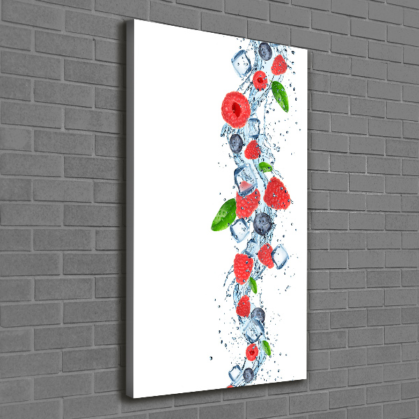Foto leinwand vertikales Waldfrüchte und Eis