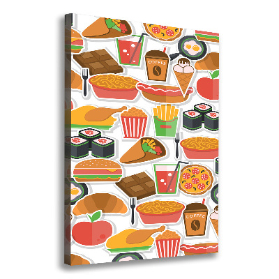 Foto leinwand vertikales Fastfood