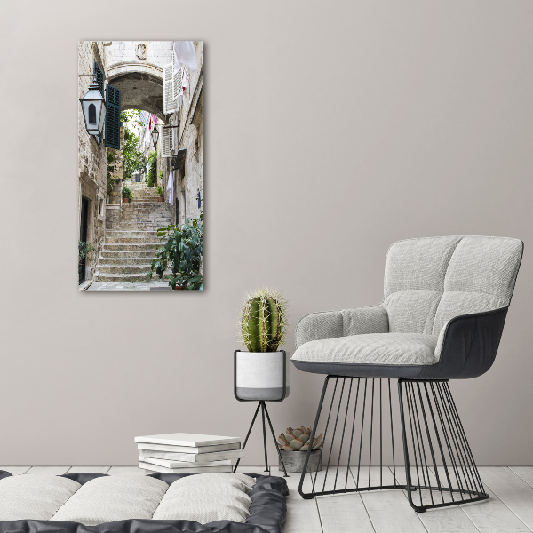 Wandbild vertikales Die Straßen von Dubrovnik
