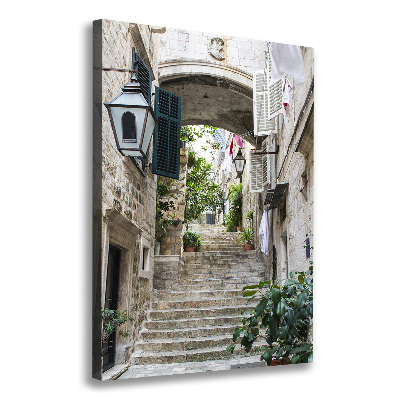 Wandbild vertikales Die Straßen von Dubrovnik