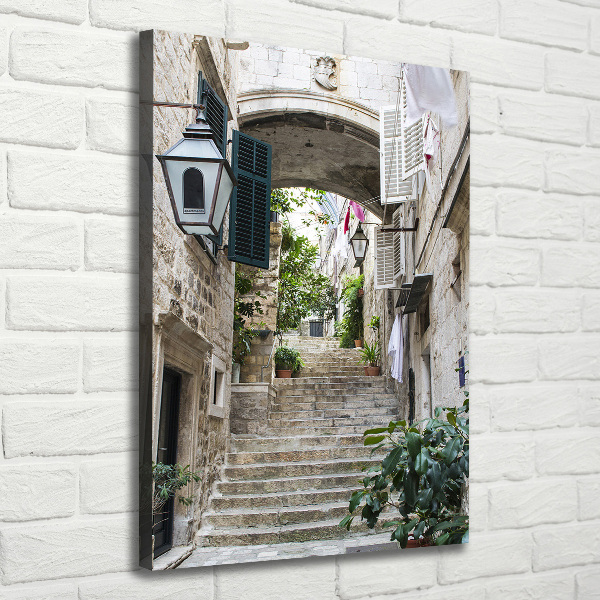 Wandbild vertikales Die Straßen von Dubrovnik