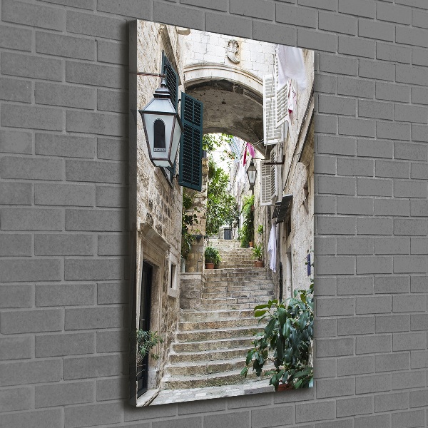 Wandbild vertikales Die Straßen von Dubrovnik