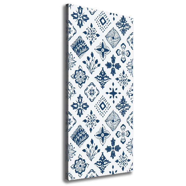 Foto auf leinwand vertikales Blumenmuster