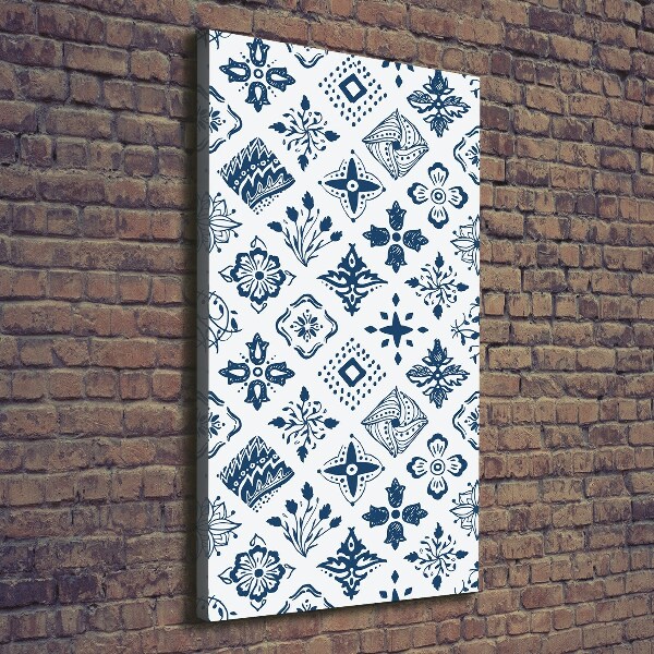 Foto auf leinwand vertikales Blumenmuster