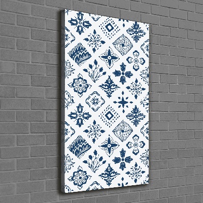 Foto auf leinwand vertikales Blumenmuster