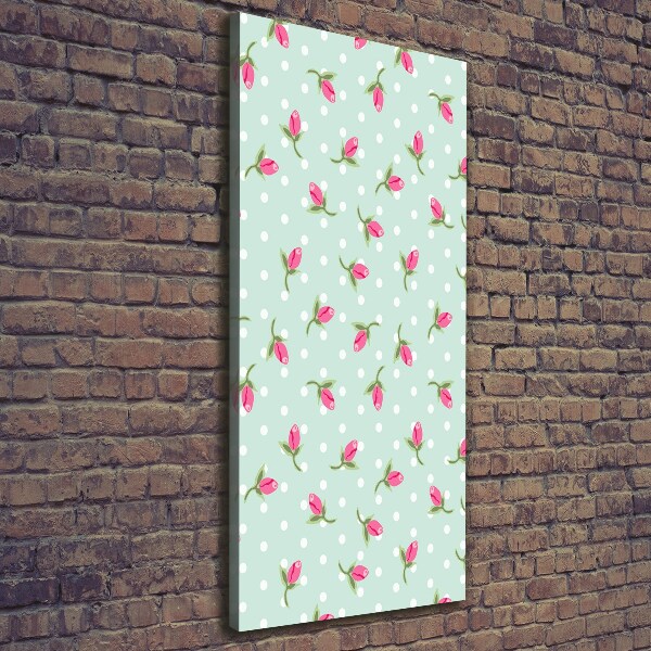 Foto auf leinwand vertikales Rosen