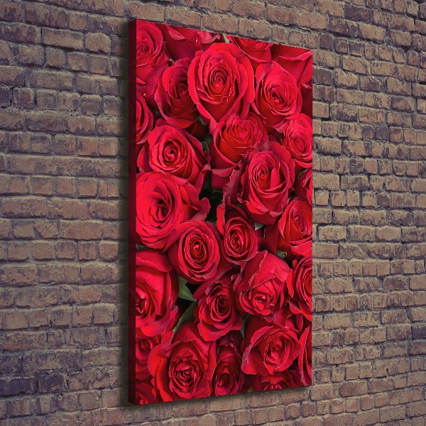 Foto auf leinwand vertikales Rote Rosen