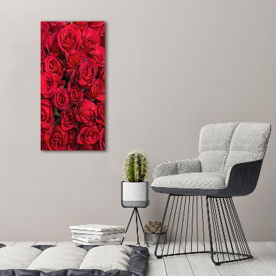 Foto auf leinwand vertikales Rote Rosen
