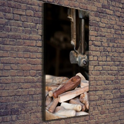 Foto leinwand vertikales Holzwerkzeuge