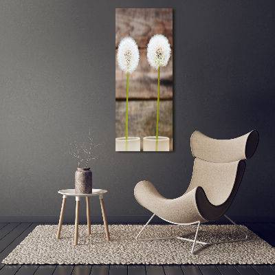 Foto leinwand vertikales Löwenzahn