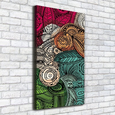 Foto auf leinwand vertikales Abstrakte Federn