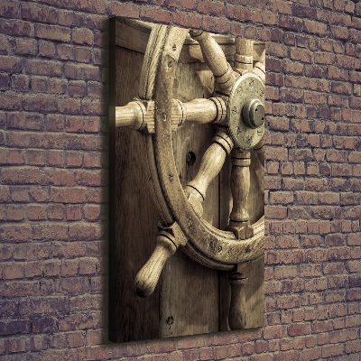 Foto auf leinwand vertikales Das Ruder einer Yacht