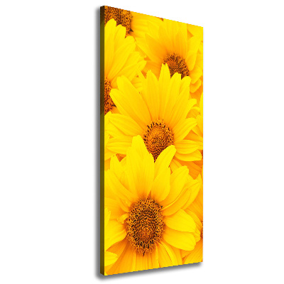 Wandbild vertikales Sonnenblumen