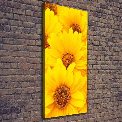 Wandbild vertikales Sonnenblumen