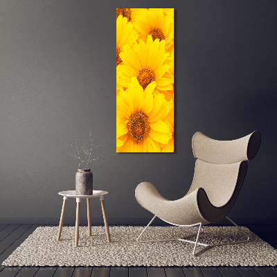 Wandbild vertikales Sonnenblumen