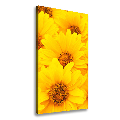 Wandbild vertikales Sonnenblumen