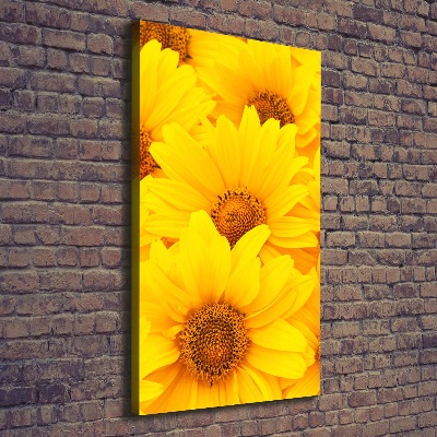 Wandbild vertikales Sonnenblumen