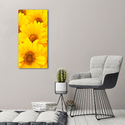Wandbild vertikales Sonnenblumen