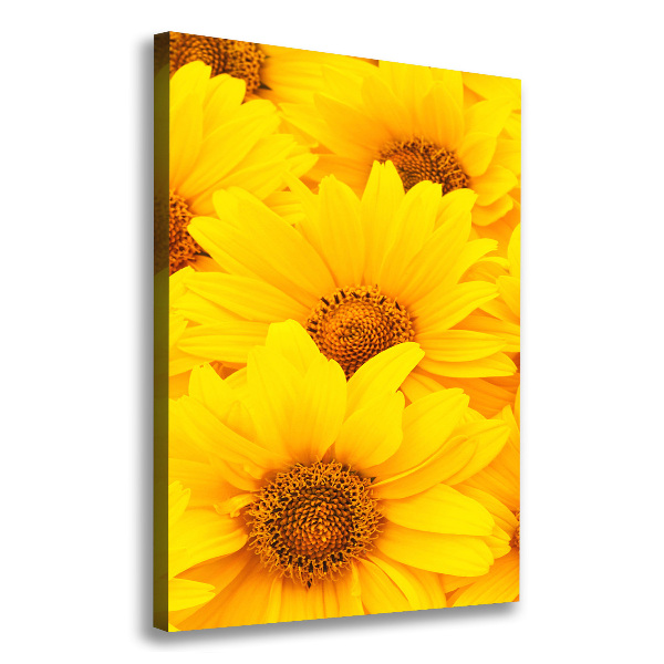 Wandbild vertikales Sonnenblumen