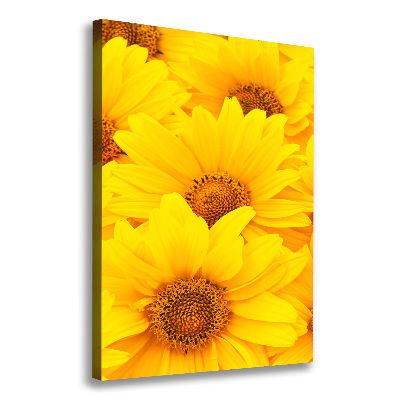 Wandbild vertikales Sonnenblumen