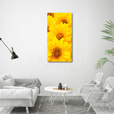 Wandbild vertikales Sonnenblumen