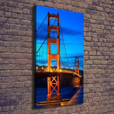 Foto leinwand vertikales San Francisco Brücke