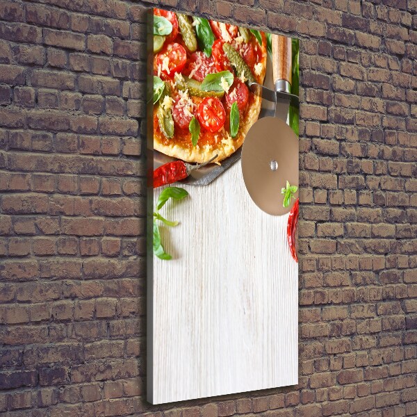 Wandbild vertikales Pizza