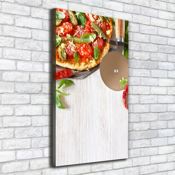 Wandbild vertikales Pizza