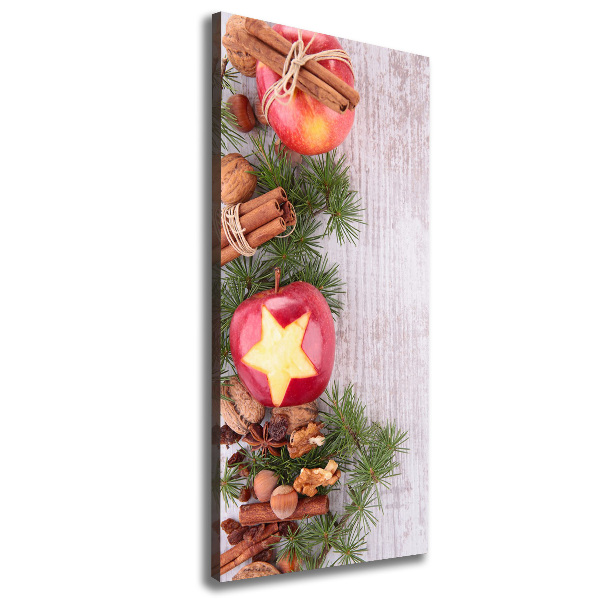 Wandbild vertikales Weihnachtsäpfel