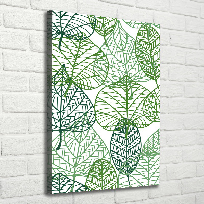 Foto auf leinwand vertikales Blätter