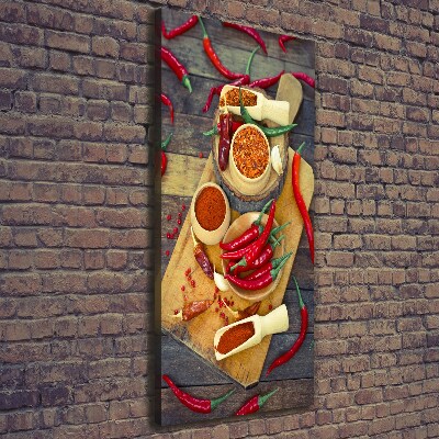 Wandbild vertikales Chilischoten