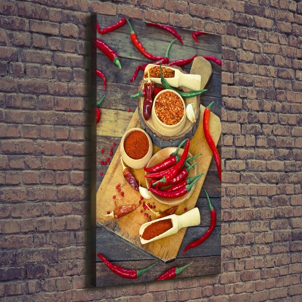 Wandbild vertikales Chilischoten