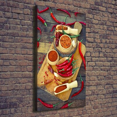 Wandbild vertikales Chilischoten