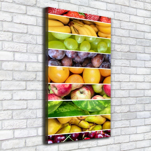 Foto leinwand vertikales Bunte Früchte