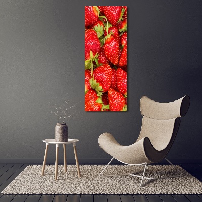 Foto auf leinwand vertikales Erdbeeren